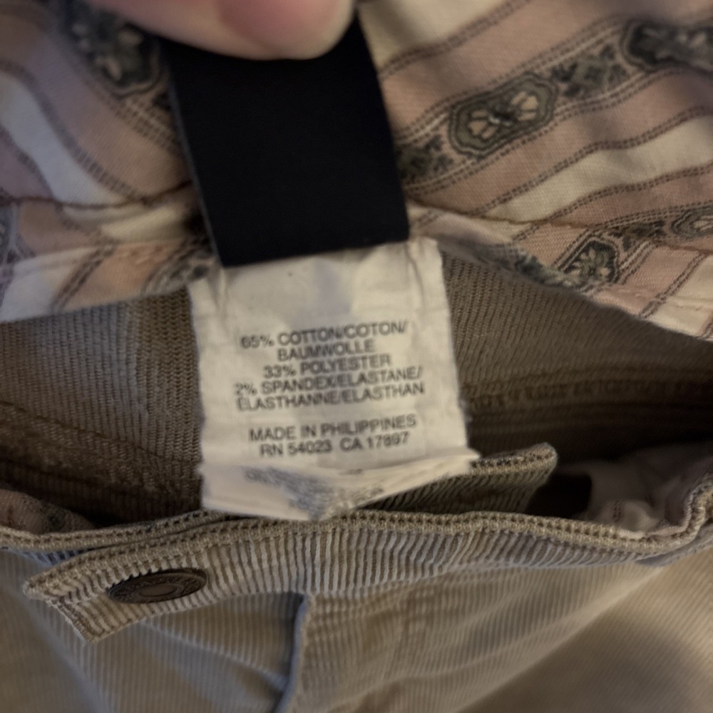 Vintage Gap Pants Women's 6R Tan Low Rise Bootcut Stretch Corduroy Y2K 2004 - Picture 5 of 10